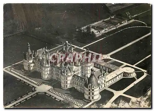 Cartes postales moderne Chambord Loir et Cher Le Chateau Ensemble au Nord Ouest Vue aerienne