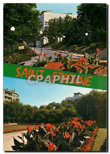 Cartes postales moderne Saint Etienne Place Villeboeuf Maison de la Culture Jardin des Plantes