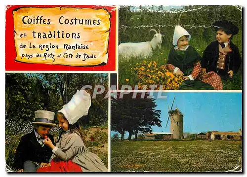 Moderne Karte Folklore et Traditions de la Region Nantaise Pays de Retz et Cote de Jade