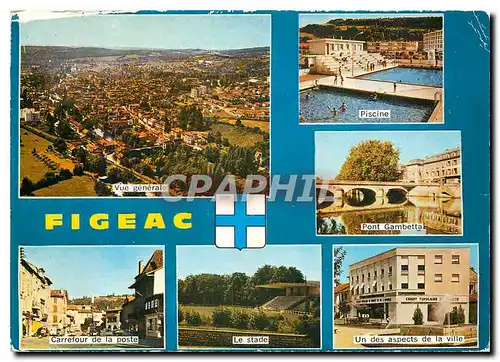 Moderne Karte Figeac Lot