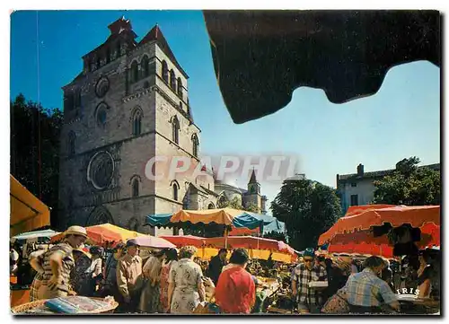 Moderne Karte Lot Pittoresque Cahors en Quercy La Cathedrale facade