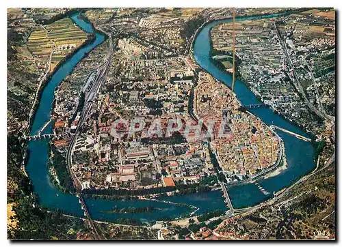 Cartes postales moderne Cahors en Quercy Vue generale aerienne La boucle du Lot