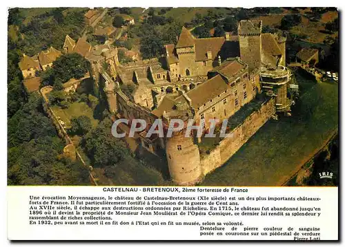 Moderne Karte Images de France Le Lot Terre des Merveilles Castelnau Bretenoux Le Chateau