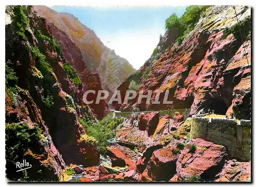 Moderne Karte Les Alpes Maritimes Le debut des Gorges Rouges du Cians