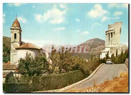 Cartes postales moderne La Tubie Alpes Maritimes Le Trophee des Alpes et l'Eglise