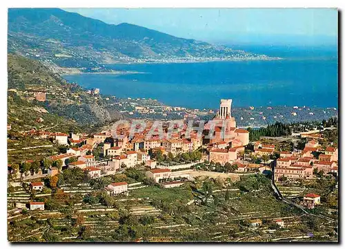 Cartes postales moderne La Turbie Cote d'Azur Vers L'Italie