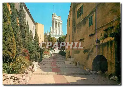 Cartes postales moderne La Cote d'Azur La Turbie La Via Julia ancienne voie Romaine et le Trophee des Alpes