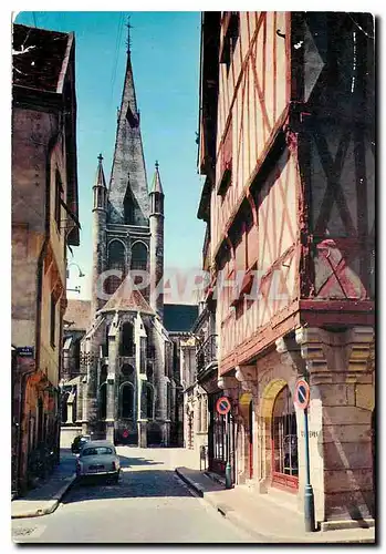 Cartes postales moderne Dijon Cote d'Or Rue de la Chouette Chevet de l'Eglise Notre Dame Hotel de Vogue et ancienne Host