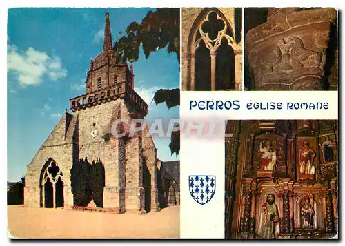 Moderne Karte La Bretagne en Couleurs Perros Guirec C du N Eglise paroissiale dediee a saint Jacques et Saint