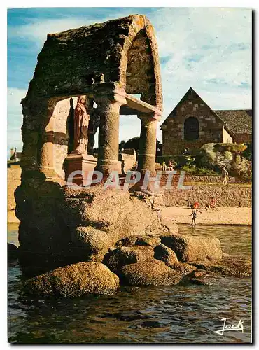 Moderne Karte Couleurs de Bretagne La Cote de Granit Rose Ploumanach L'Oratoire Saint Guirec