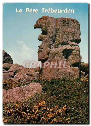 Cartes postales moderne Couleurs de Bretagne La Cote de Granit Rose Trebeurden Le rocher du pere Trebeurden