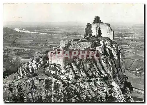 Moderne Karte Le Rhone vu des Ruines du Chateau de Crussol a Saint Peray Ardeche