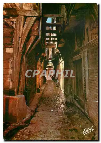 Moderne Karte Troyes Aube Capitale de la Champagne La Pittoresque rue aux chats