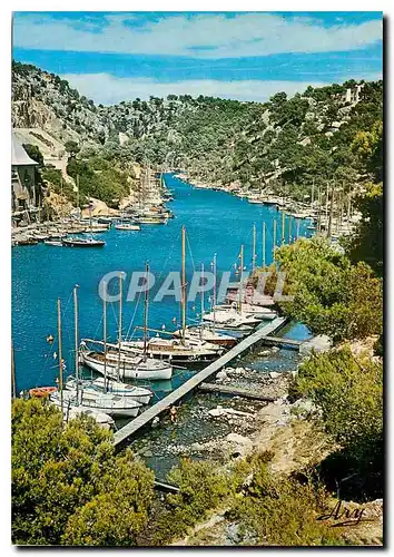 Moderne Karte Nos Belles Calanques Bateaux de plaisance a Port Miou