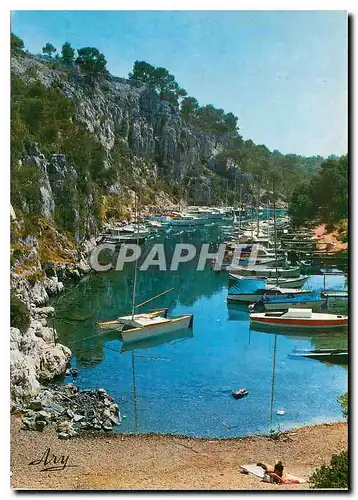 Moderne Karte Nos Belles Calanques pres de Cassis Calanque du Port Miou