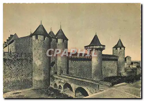 Moderne Karte Cite de Carcassonne Aude Le Chateau Comtal