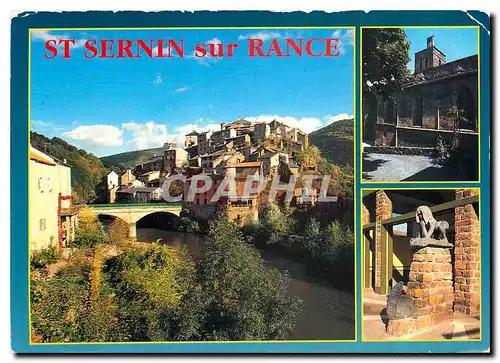 Cartes postales moderne Saint Sernin sur Rance Aveyron Vue generale L'eglise Cictor de l'Aveyron