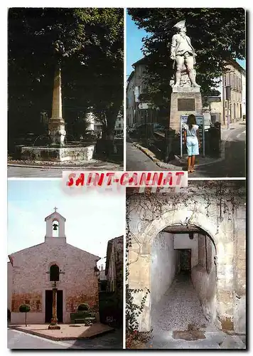 Moderne Karte Saint Cannat Une Fontaine Le Bailli de Suffreu La Chapelle Le Corredou Porte Fortifiee