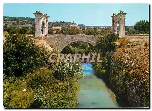 Moderne Karte St Chamas Le pont Flavien