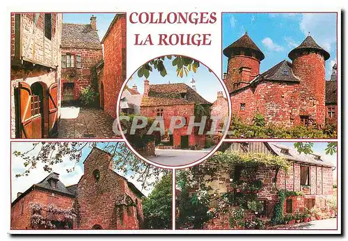 Moderne Karte Collonges la rouge Correze Promenade au coeur du village