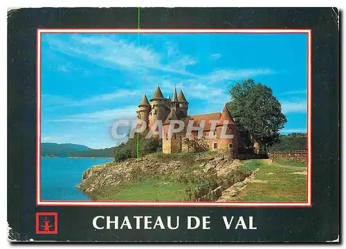 Moderne Karte Chateau de Val A la limite du Cantal et de la Correze