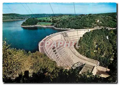 Moderne Karte La Barrage de Bort Correze vu de la rive droite