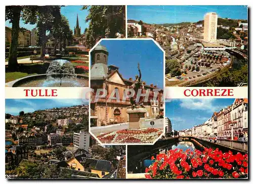 Cartes postales moderne Tulle Correze Le quartier de Souillac La Correze et le pont de la Barriere La Correze vu du Pont