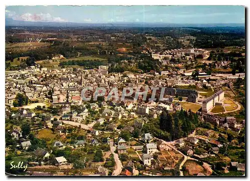 Moderne Karte Ussel Correze Vue generale aerienne