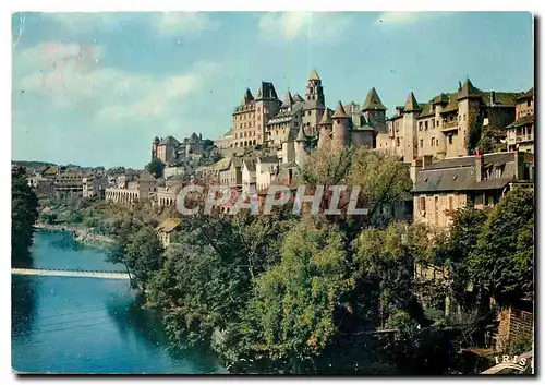 Moderne Karte La Correze Pittoresque Uzerche La perle du Limousin Vue generale