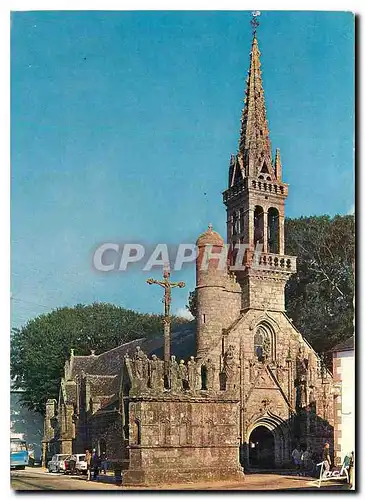Cartes postales moderne Couleurs de Bretagne Confort Le calvaire et l'Eglise