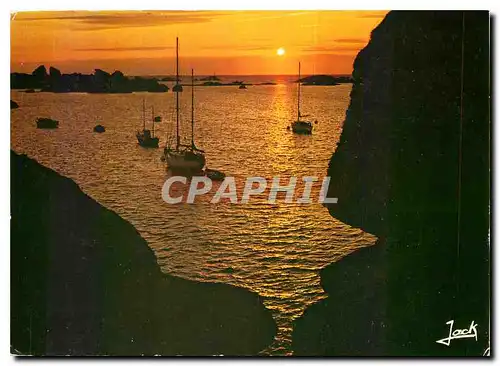 Cartes postales moderne Couleurs de Bretagne Derniers reflets sur la cote