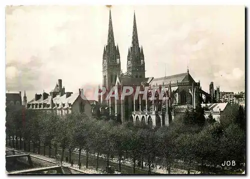 Cartes postales moderne Bretagne Les fleches de la Cathedrale de Quimper