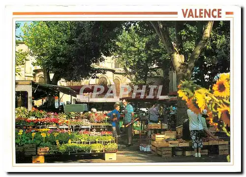 Cartes postales moderne Images de France Drome Valence La Place de Clercs jour de marche