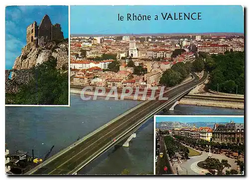 Moderne Karte Valence sur Rhone Drome