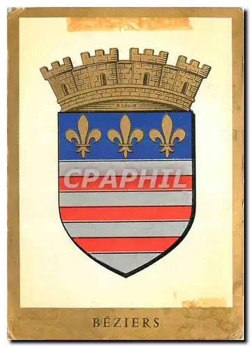 Moderne Karte Beziers Herault