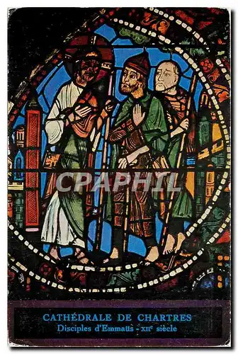 Cartes postales moderne Cathedrale de Chartres Disciples d'Emmaus