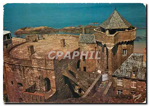 Moderne Karte Bretagne Cote d'Emeraude Saint Malo Cite Corsaire La Tour Quic en Groigne face au grand large fo