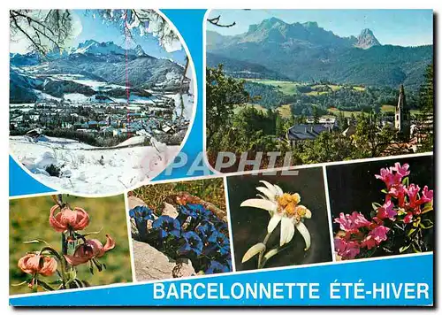 Cartes postales moderne Barcelonnette Ete Hiver