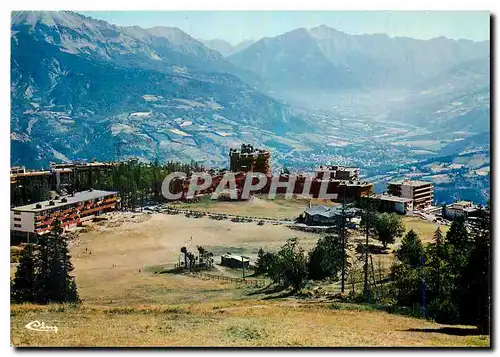 Moderne Karte Pra Loup Alpes de Hte Prov Station d'Honore Bonnet Ete Hiver Vue generale au loin Barcelonnette