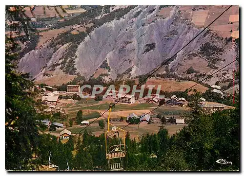 Moderne Karte Le Sauze Alp de Hte Prov Station ete hiver Vue generale