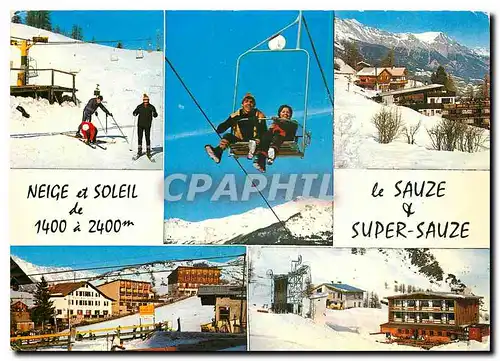 Moderne Karte Le Sauze et Super Sauze Basses Alpes
