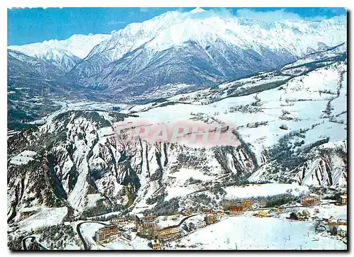 Moderne Karte Le Sauze Alpes de Hte Prov Station ete hiver Vue generale aerienne