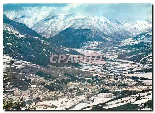 Cartes postales moderne Barcelonnette Alp de Hte Prov La ville et la vallee de l'Ubaye sous la neige