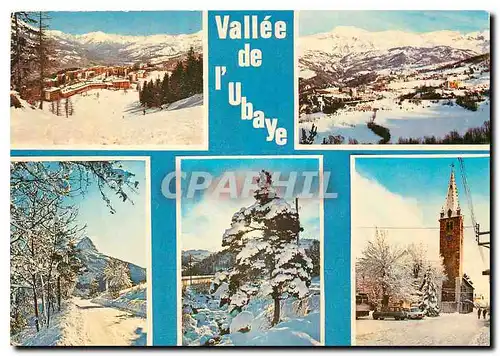 Moderne Karte Alpes de Haute Provence La Vallee de l'Ubaye en Hiver