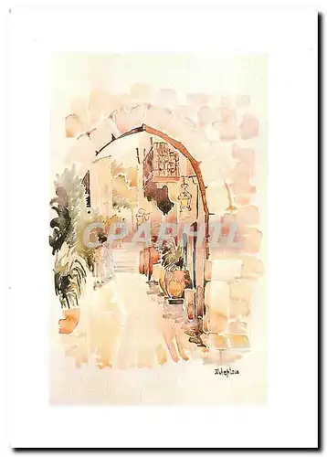 Cartes postales moderne Aquarelle delaplace Atelier d'Artiste La Corniche d'Azur St Aygulf Vieille Porte