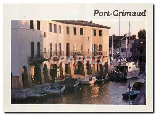 Moderne Karte Port Grimaud Var Cite lacustre realisee Etige et Manera S A