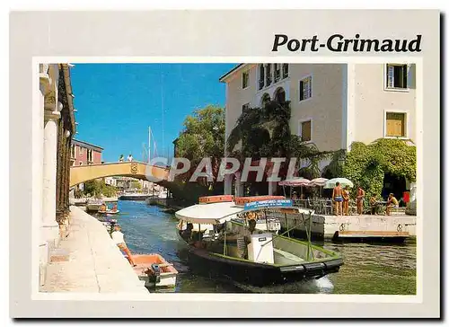 Moderne Karte Port Grimaud Var Cite lacustre realisee Etige et Manera S A