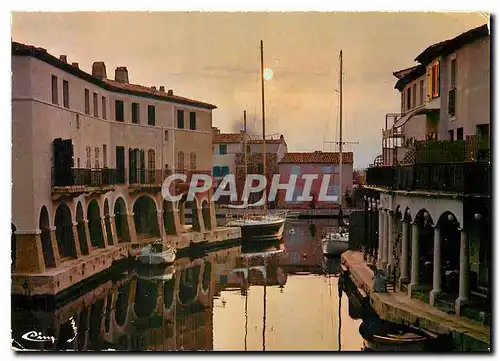 Cartes postales moderne Port Grimaud Var Cite lacustre realisee Etige Coucher de soleil