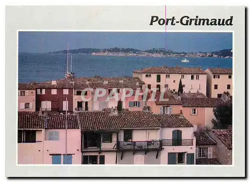 Moderne Karte Port Grimaud Var Cite lacustre realisee Etige et Manera S A