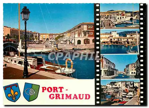 Moderne Karte La Cote d'Azur Varoise Port Grimaud Village situe au fond du Golfe de Saint Tropez est la premie